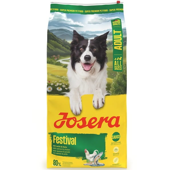 Josera Festival chicken and salmon (26/16) - храна за израснали кучета с капризен апетит, 12.5кг