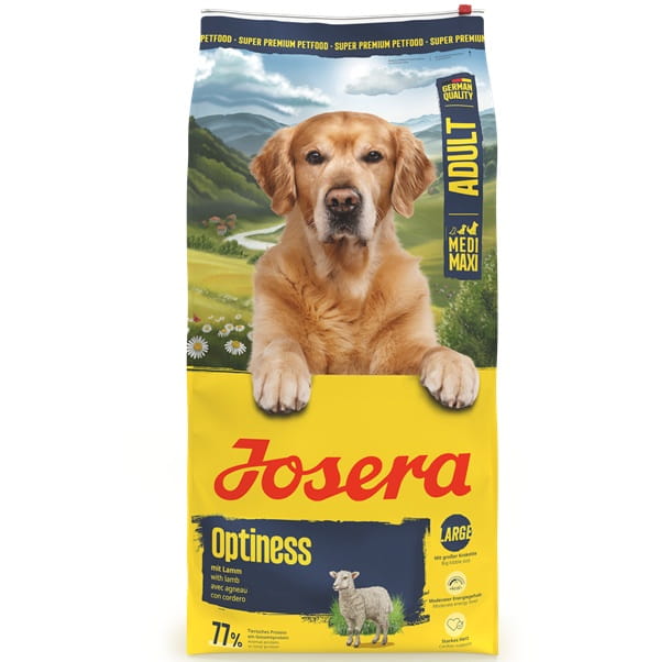 Josera Dog Adult Medi Maxi Optiness Lamb суха храна с агнешко за израснали кучета от средните и едри породи 12.5 кг .