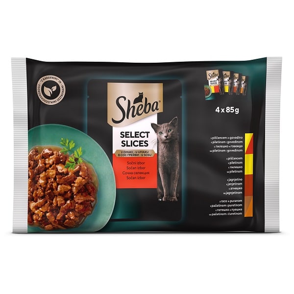 Sheba Fresh & Fine Fish - селекция със сьомга и риба тон 6 бр / 50 гр. Sheba Fresh & Fine Fish - селекция със сьомга и риба тон 6 бр / 50 гр.