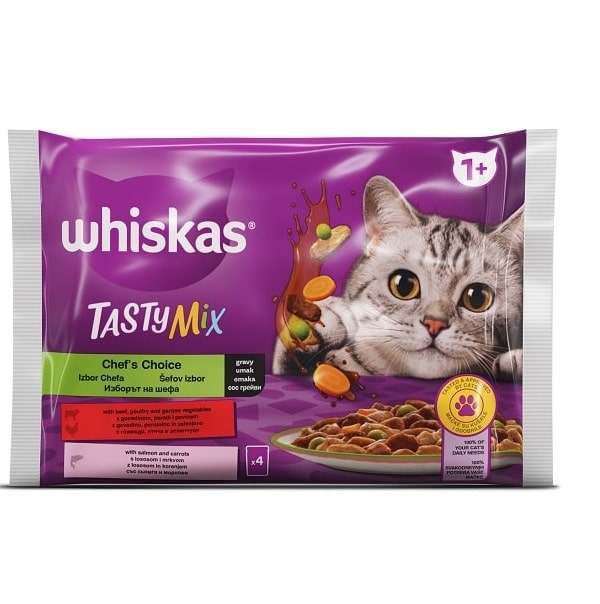 Whiskas Pouch Pure Delight - паучове микс 4 бр * 85 гр