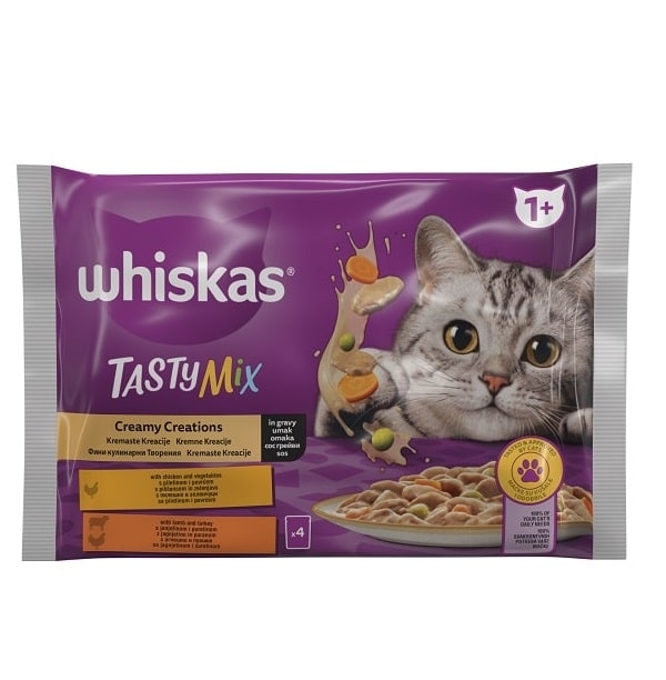 Whiskas Pouch Pure Delight - паучове микс 4 бр * 85 гр
