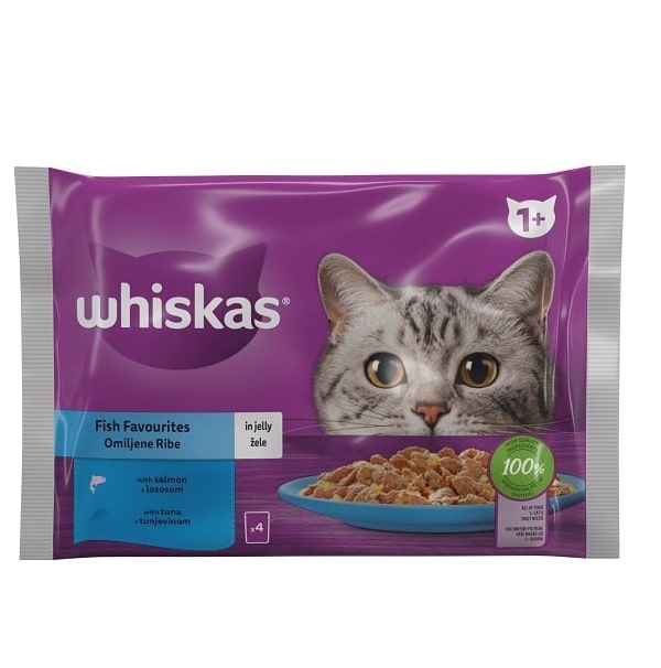 Whiskas Pouch Pure Delight - паучове микс 4 бр * 85 гр