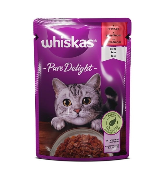 Whiskas Pouch Salmon - със сьомга в сос грейви 85 гр Whiskas Pouch Salmon - със сьомга в сос грейви 85 гр