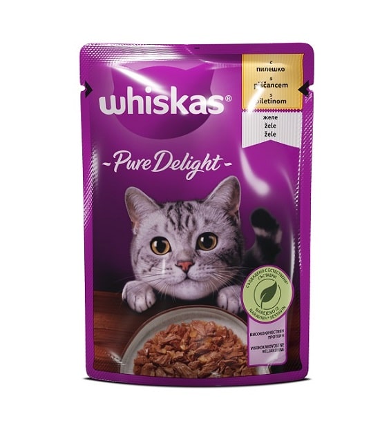 Whiskas Pouch Salmon - със сьомга в сос грейви 85 гр