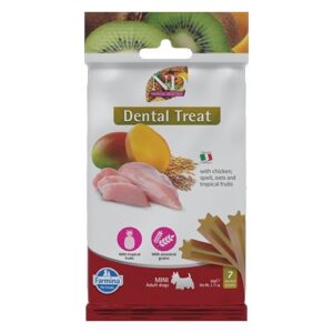N&D Tropical Selection Dental Care Treat Mini – Дентални стикове за кучета от дребни породи с пилешко, спелта, овес и тропически плодове 60 гр. N&D Tropical Selection Dental Care Treat Mini – Дентални стикове за кучета от дребни породи с пилешко, спелта, овес и тропически плодове 60 гр.