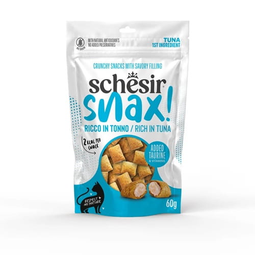 Schesir Snax Cat - лакомство за котка със сьомга 60гр Schesir Snax Cat - лакомство за котка със сьомга 60гр